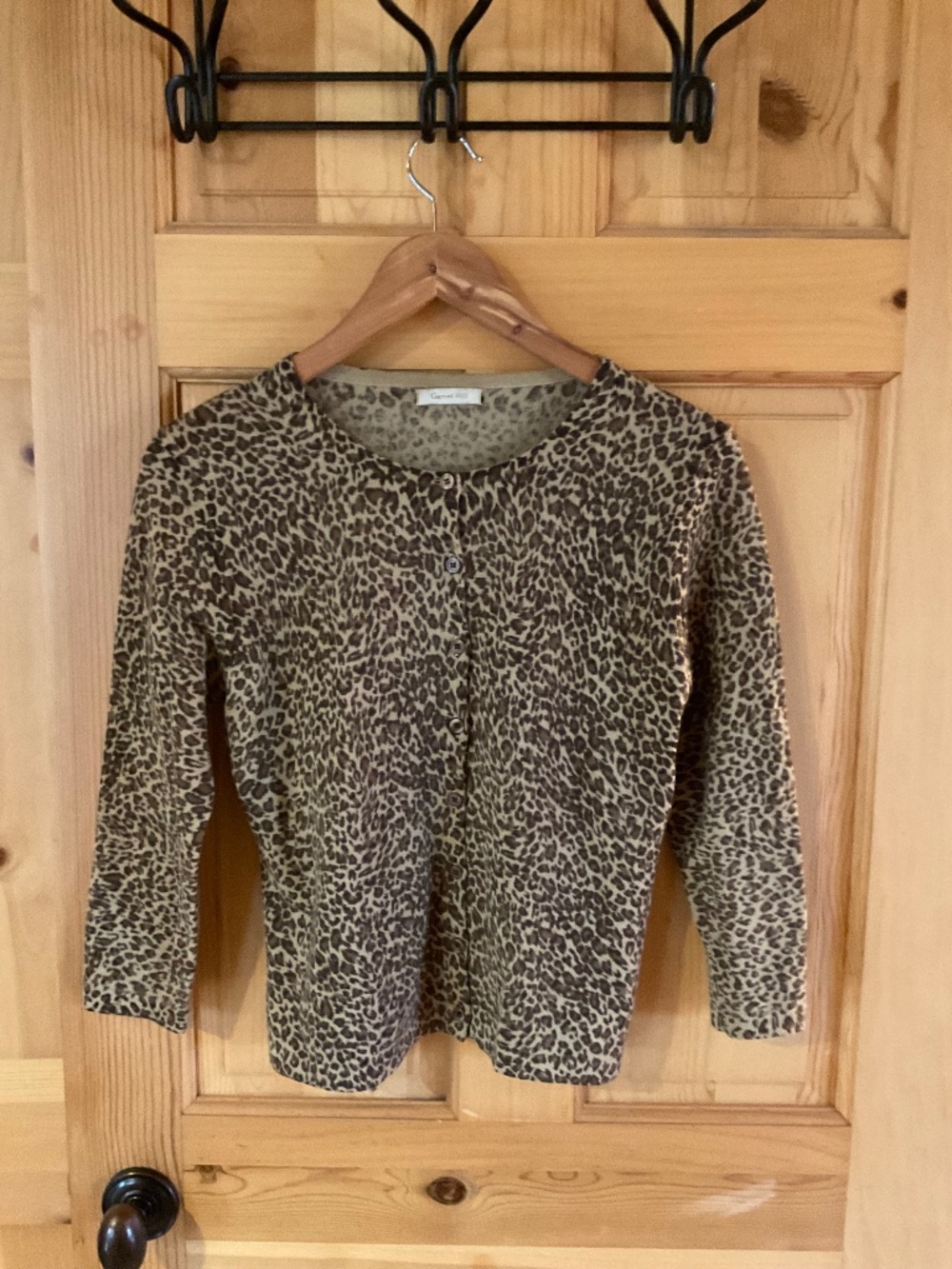 Garner Hill Merino Wool Leopard Print Sweater